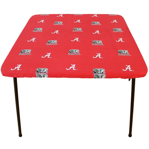 Alabama Crimson Tide Tailgate Fitted Tablecloth, 33" x 33", Card Table 33" x 33", Card Table