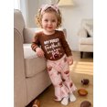 thumbnail image 6 of RUINIXCW Baby Girl Cute Football Fan Outfit Set White Bodysuit with Ball  Pink Ruffle Flare Pants + Headband, 6 of 8
