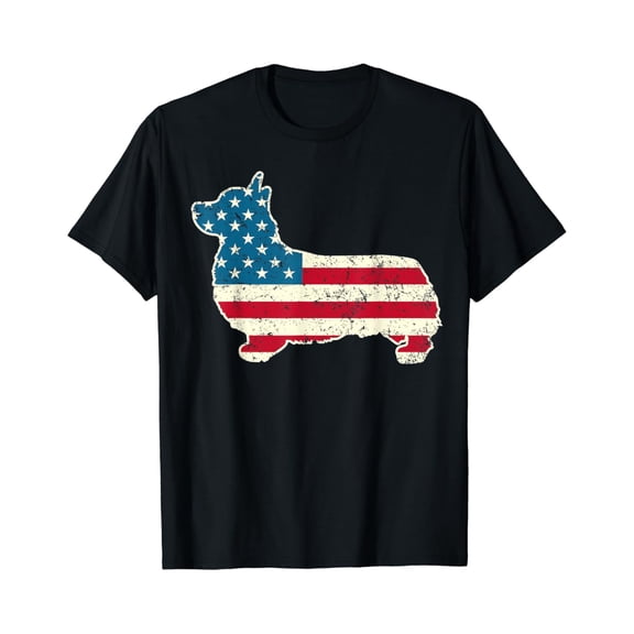 Hot Trending T-Shirt With Corgi 4Th Of July Dog Lover Gifts Men Women American Flag T-Shirt Design Preview Only