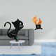 thumbnail image 2 of Reloj De Pared De Gato Acrílico, Moderno Adorno Decorativo De Dibujos Animados Para Sala De Estar, Escultura De Pez, Artesanía De Resina, Estatua De Carpa China, Figura De Animal, Dormitorio,, 2 of 8