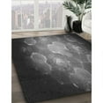 thumbnail image 2 of Ahgly Company Indoor Round Patterned Charcoal Black Area Rugs, 4' Round, 2 of 6