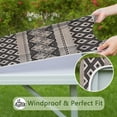 thumbnail image 6 of Fitted Bohemian Style Square Table Cover 36x36 Inch, Elastic Hem Tablecloth for Card Tables and Kitchen Dining Areas, 6 of 6
