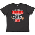 thumbnail image 3 of Inktastic Little Brother and Biggest Fan- Baseball Glove and Bat Youth T-Shirt, 3 of 5