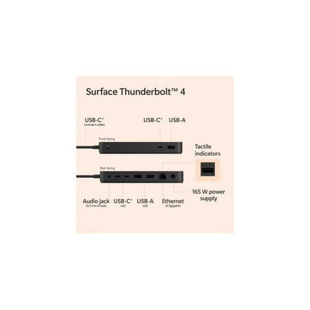 Microsoft - Surface Thunderbolt 4 Dock - Black