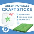 thumbnail image 5 of Green Popsicle Sticks for Crafts 4-1/2 inch, Pack of 200 Craft Sticks, Wax Stick, Wooden Sticks for Crafts, by Woodpeckers, 5 of 6