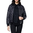 thumbnail image 1 of Orolay Womens Plaid Style Lightweight Short Down Jacket with Rib Knit Black M, 1 of 6