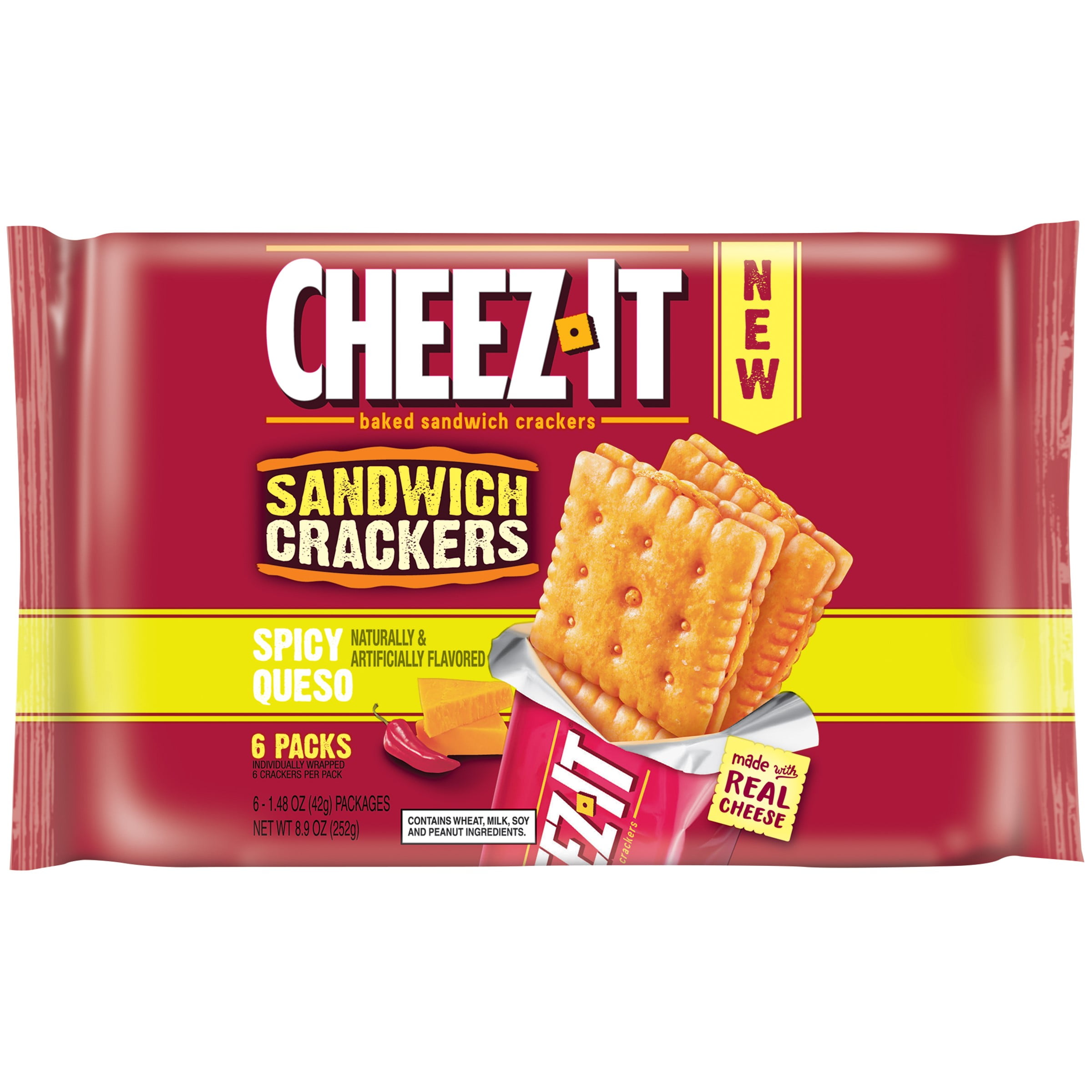 Cheez It Baked Spicy Queso Sandwich Crackers 1 48 Oz 6 Count