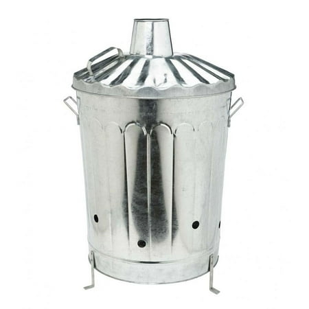 Plow & Hearth Galvanized Metal Incinerator Can - Gardening Tools