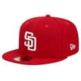 thumbnail image 3 of Men's New Era Red San Diego Padres Logo 59FIFTY Fitted Hat, 3 of 6