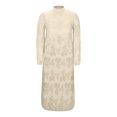 thumbnail image 5 of Olyvenn Deals Women's Round Neck Lace Short Front and Long Back Casual Top, Long Sleeve Summer Floral Embroidery See-Through Cover-Up Beige S, 5 of 5