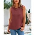 thumbnail image 6 of FreshPretty Women's Sleeveless Sweater Vest Summer Crew Neck Ribbed Knit Lightweight Pullover Casual Loose Fit Tank Tops, 6 of 8
