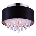 thumbnail image 1 of 3 Light Drum Shade Flush Mount with Chrome finish, 1 of 2