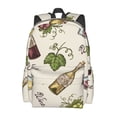 thumbnail image 2 of Disketp Grapes Bbottles Wine Mochila Escolar de Gran Capacidad y Peso Ligero, Mochila de Viaje Ideal para Escuela, Trabajo y Uso Diario, Cómoda y con Estilo, 2 of 8