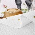 thumbnail image 5 of Erosebridal Watercolor Horse Twin Quilt Set for Girls, Floral Cowboy Cowgirl Twin Coverlet Set, Brown Pink, 2 Pieces, 5 of 7