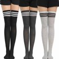thumbnail image 2 of 1 Par De Medias De Mujer Sexy Muslo Alto Sobre La Rodilla Calcetines Elásticos De Algodón Para Niñaspangjing, 2 of 4