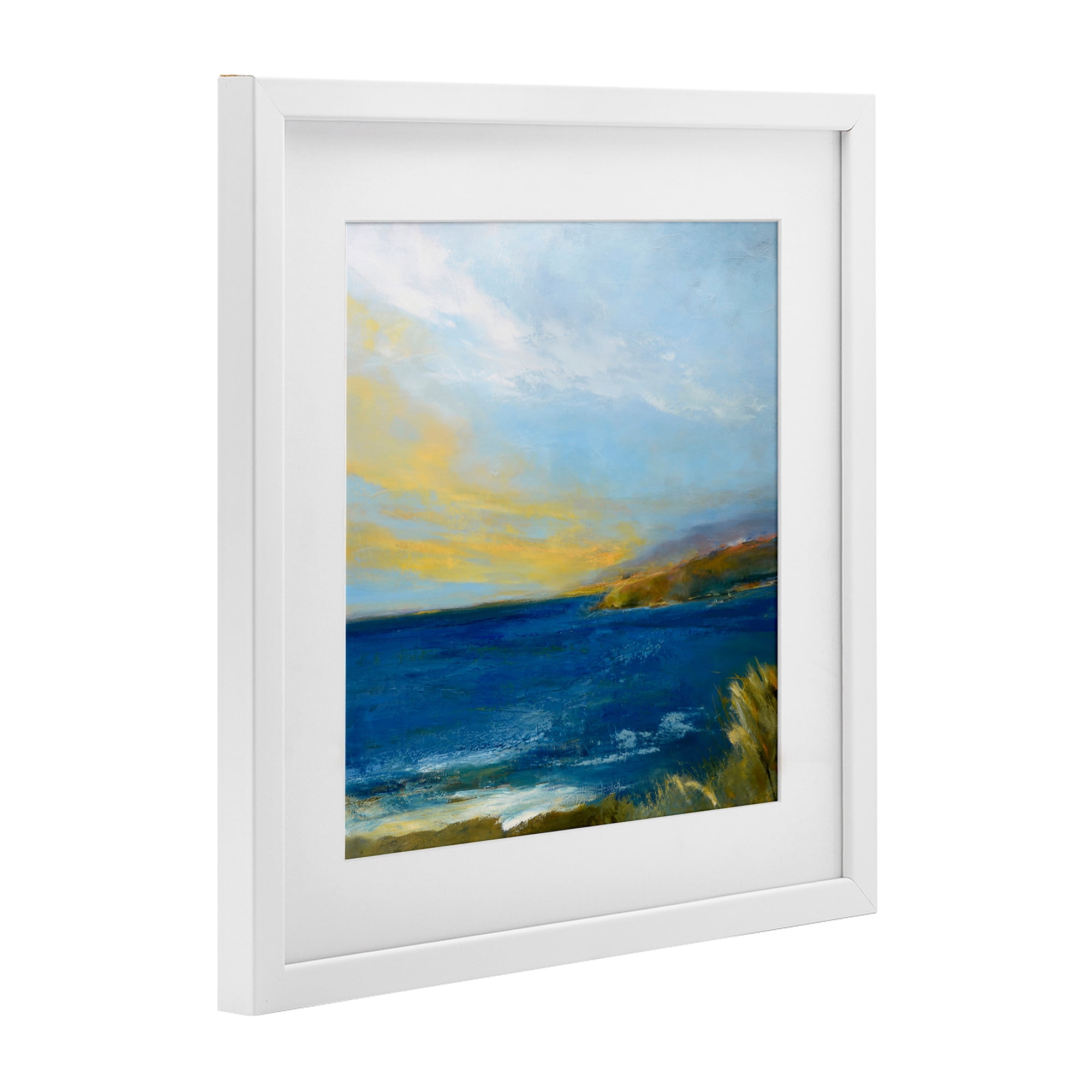 Stupell Industries Vibrant Ocean Light at Dusk White Framed Print Under Glass, design by Patrick Dennis