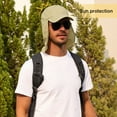 thumbnail image 2 of American Trends Mens Sun Hat with Neck Flap UV Protection Waterproof Fishing Hat Portable Safari Hat Khaki, 2 of 7
