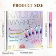 thumbnail image 2 of 12 Colors Nail Art Pens Set, 2026 New Nail Doodle Pens for Kids with ink reservoir, Quick Dry & Water-Based DIY Nail Design Pens for Beginners & Professionals, 2 of 7