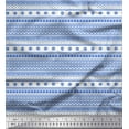 thumbnail image 1 of Soimoi Blue Rayon Fabric African Tribal Print Fabric by the Yard 42 Inch Wide, 1 of 3