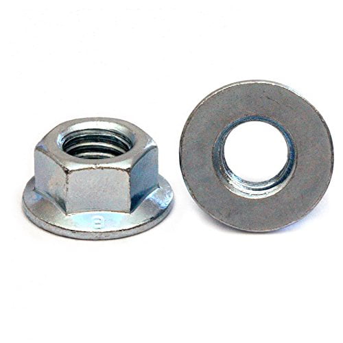 ISO 4161 Class 8 Hex Flange Nut Zinc Plated M5 x 0.80 Coarse DIN 6923 