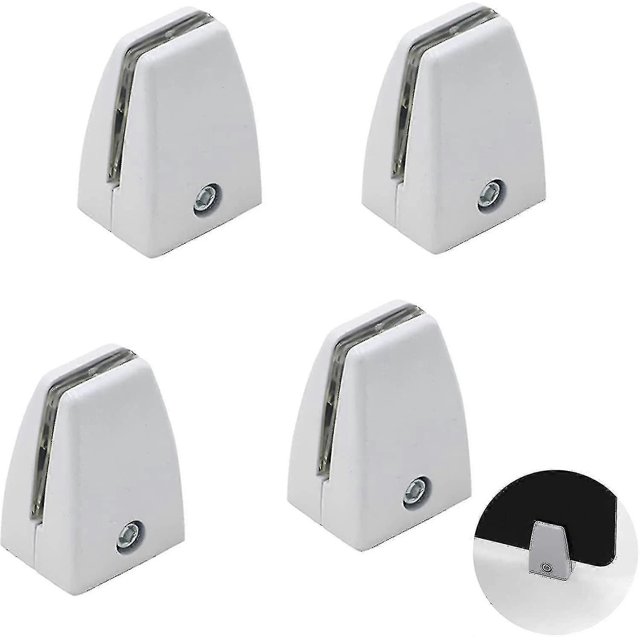 4 Pieces Zinc Alloy Glass Clips, H Glass , Adjable Fixing Glass , Shelf