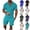 Army Green, variant on CHUMUD Mens Shirt and Shorts Sets Outfits 2 Piece Fashion Summer Tracksuits Casual Short Sleeve Set