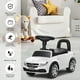 Costway AMG Mercedes Benz Licence Enfants Monter sur Voiture Push avec Klaxon de Musique et Stockage Blanc – image 4 sur 9