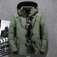 thumbnail image 3 of Chaqueta de plumón de pato blanco de invierno para hombre, chaqueta acolchada gruesa y ajustada con capucha cálida, abrigo informal de alta calidad para hombre, abrigo térmico, 3 of 5