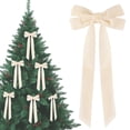 thumbnail image 2 of Verdsylv Velvet Christmas Bows with Long Tails,Large Tree Decorative Bows for Wreath,Garland & Holiday Home Decor,Elegant Velvet Ribbon Ornaments,10.24x5.12", 2 of 3