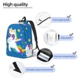 thumbnail image 3 of Disketp Cool Unicorn Star Golden Mochila de Lona Estampada, Mochila Escolar de Viaje Ligera para Estudiantes y Portátil-Small, 3 of 5