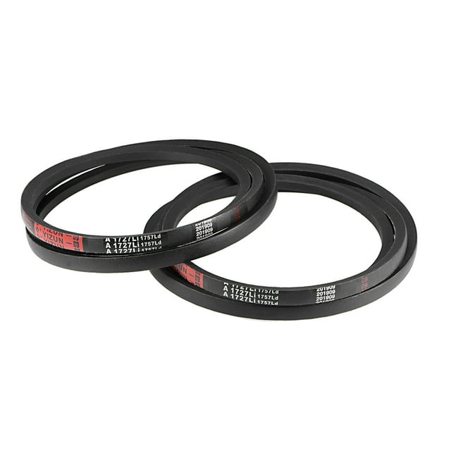 Unique Bargains A1727/A68 V Belt, Rubber, 68-inch Inner Girth, 2 Pieces
