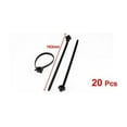 thumbnail image 2 of 5mm Width Flexible Black Nylon Auto Parts Dome Push Mount Cable Tie 20 Pcs, 2 of 2