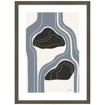 Amanti Art Waterfall Abstract III Wood Framed Wall Art Print