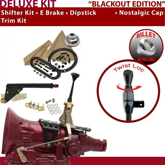 American Shifter TH200 Shifter Kit Black 6 in. E Brake Trim Kit Dipstick for EC8D3