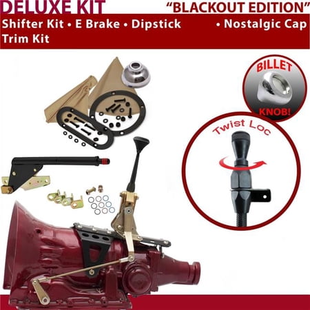 American Shifter C4 Shifter Kit Black 6 in. E Brake Trim Kit Dipstick for F7FC5