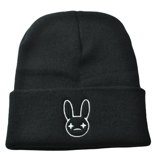 Gorro de invierno de punto Bads Bunny Anime para adultos y niños