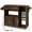 Rustic Brown, variant on Gymax Kitchen Island Cart w/ Drop-Leaf & Power Outlet Microwave Shelf Wine Rack Drawer White
