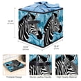 thumbnail image 3 of Zebra Foldable Storage Baskets with Handle, 10.8"x10.5"x10.6" Cube Organizer - Large Capacity Storage Bin Cubes, 3 of 6