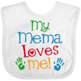 thumbnail image 3 of Inktastic Mema Loves Me Grandchild Boys or Girls Baby Bib, 3 of 4