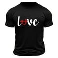 thumbnail image 4 of biudgviw Valentine T Shirt for Men Heart Print Casual Short Sleeve Tops Lightweight Crewneck Festival Graphic Tees M-XXL, 4 of 4