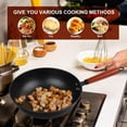 thumbnail image 4 of Wok Bretor de 13" antiadherente de acero al carbono con tapa de vidrio, 4 of 7