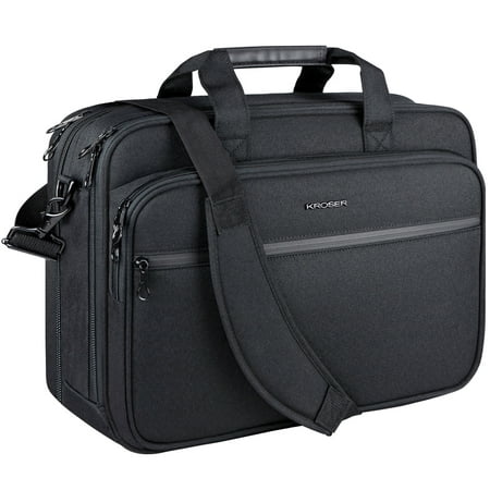 KROSER Laptop Bag Briefcase Up to 17.3" Laptop Messenger Bag Computer Bag-Black