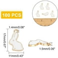 thumbnail image 2 of 100 Pcs Easter Bunny Charms Enamel Alloy Rabbit Charms Cartoon Metal Dangle Charms for Earrings Jewelry Making Bracelet Necklace (Light Gold & White), 2 of 2