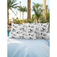 thumbnail image 6 of Outdoor Pillows Waterproof, White Flowers Bedding Throw Pillows with Insert for Couch Sofa Bed, Spring Floral Farmhouse Art 12x20 Inch Pillowcases Decorative Camping Patio Pillow Set of 2, 6 of 8