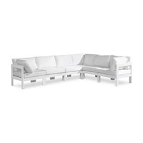 Meridian Furniture Nizuc White Outdoor Patio Modular Sectional
