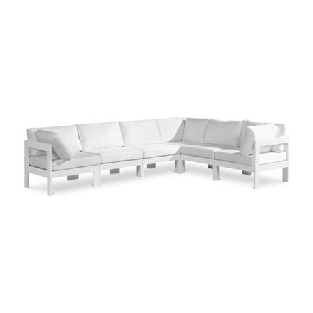 Meridian Furniture Nizuc White Outdoor Patio Modular Sectional