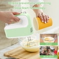 thumbnail image 6 of Hand Mixer Electric, 9 Speed 400W Handheld Mixer with Digital, Touch Button, Turbo, Snop-On Storage Case, 5 Stainless Steel Accessories, Mixer Electric Handheld for Cake, Cookie, Egg (Grass Green), 6 of 15