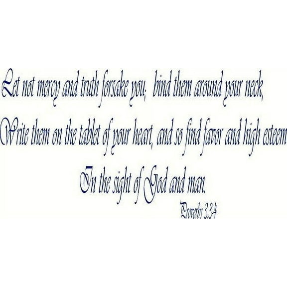 Proverbs 3:34, Bible Verse Vinyl Wall Decal by Scripture Wall Art, 11"x22" Black, Christian, Proverb