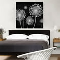 thumbnail image 2 of ARTCANVAS Dandelion Black and White Square Canvas Art Print - Size: 36" x 36" (1.50" Deep), 2 of 9