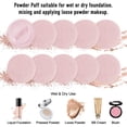 thumbnail image 4 of 10Pcs Powder Puff,Cosmetic Powder Face Makeup Puffs Pads with Ribbon for Loose and Foundation Round Dry Puff Suitable for Eyeshadow Blush Concealer and etc(Pink), 4 of 6